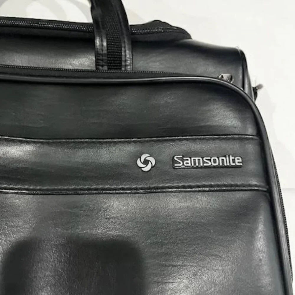 Samsonite Leather Laptop Bag Briefcase Travel Bag Career Office Computer